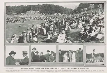 Image: Wellington Irishmen honour their patron saint - the St. Patrick's Day gathering in Newtown Park