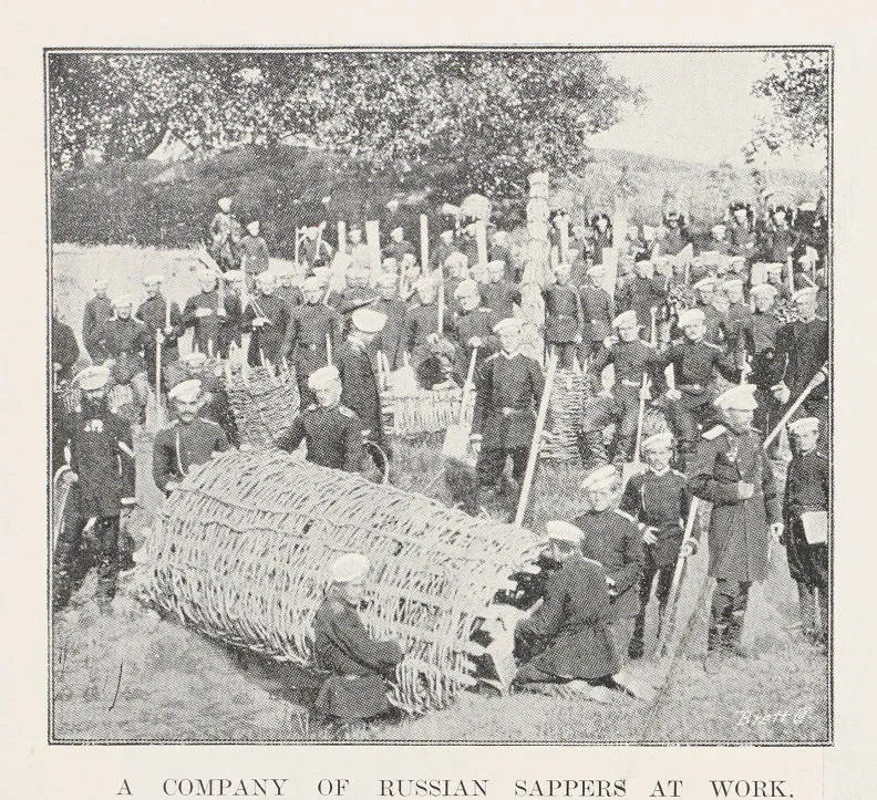 A company of Russian sappers at work