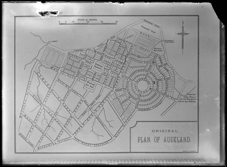 Original plan of Auckland, 1840