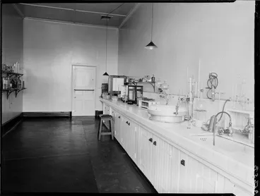 Image: City milk supply, laboratory, probably Wellington