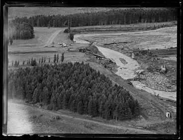 Image: Aerial view of the Tangiwai Railway Disaster, 1953