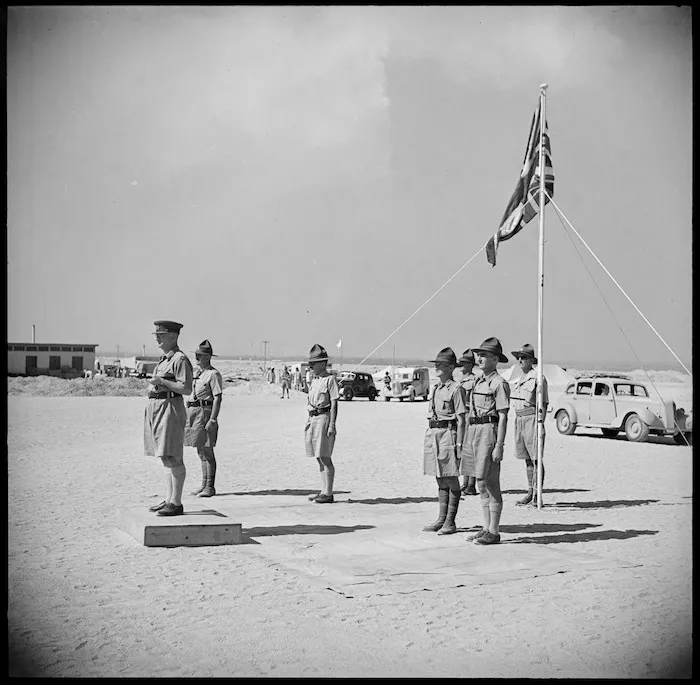 Brigadier K MacCormick DSO MC at 1 NZ General Hospital parade, Maadi