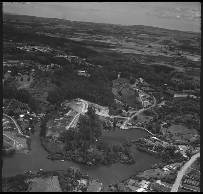 Aerial view of Kerikeri, Bay of Islands, New Zealand