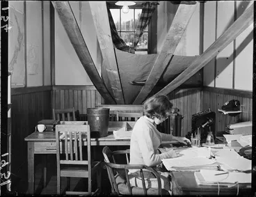 Image: Woman at Meteorological Office, Kelburn, Wellington
