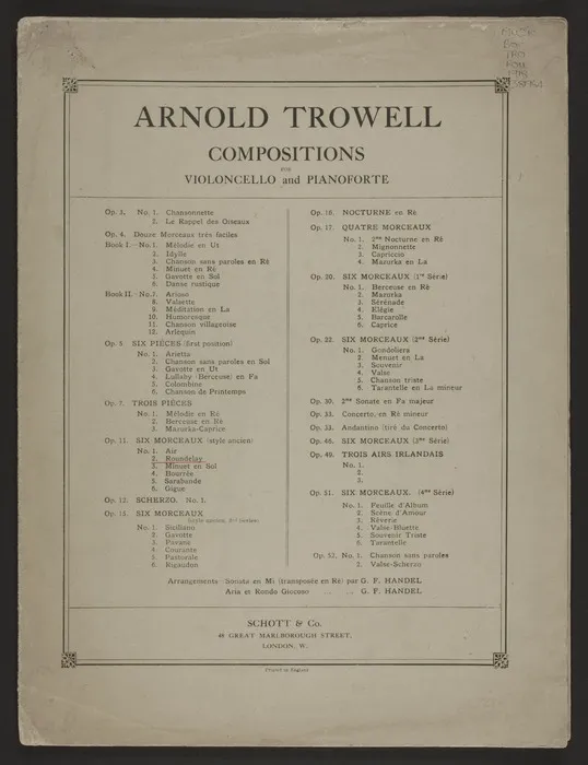 Roundelay : op. 11, no. 2 / Arnold Trowell.