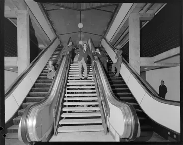 Image: Internal escalators and stairs, overseas terminal, Clyde Quay, Wellington harbour