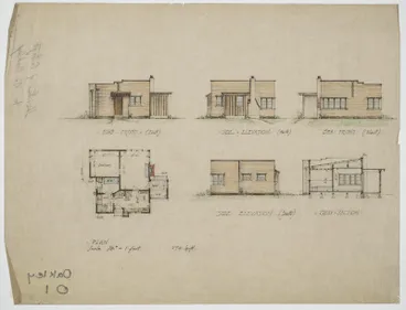 Image: Cottage at Paekakariki for Mr. Oakley [plans]