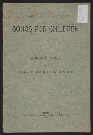 Image: Songs for children / words & music by Mary Elizabeth Richmond.
