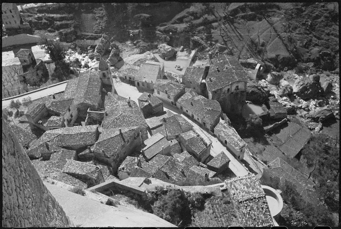 View of Cerro from the castle, Volturno Valley, Italy - Photograph taken by George Kaye