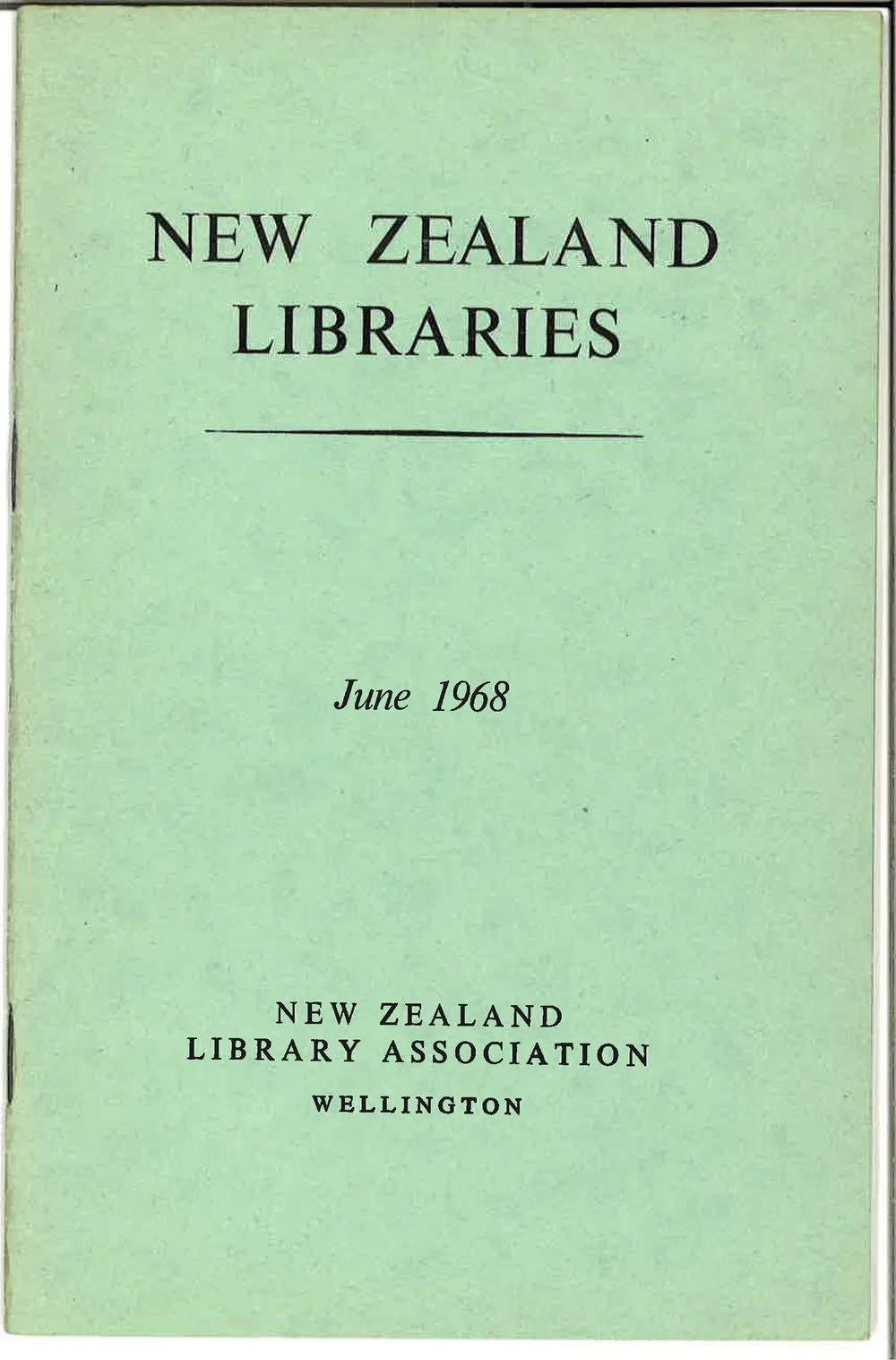New Zealand Libraries Vol. 31, No. 3