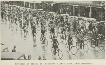 Image: Bicycles en masse at Hamilton Safety Week demonstration