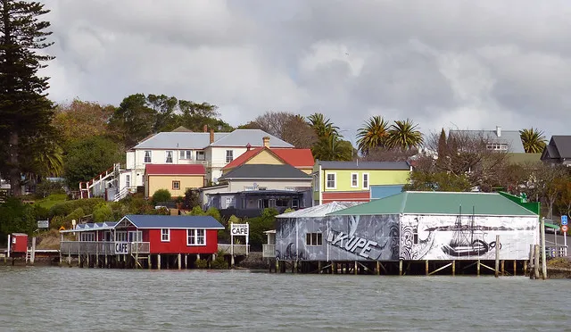 An urban waterfront. Rawene. NZ