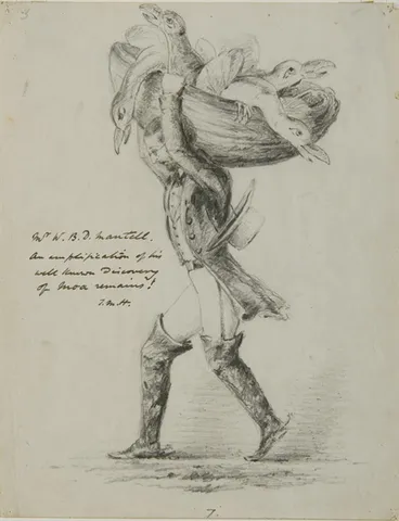 Image: Mr W.B.D. Mantell. An amplification of his well known discovery of Moa remains.