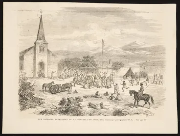 Image: Depiction of Völkner's execution at Ōpōtiki