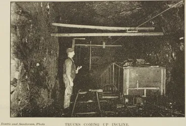 Image: Trucks coming up incline