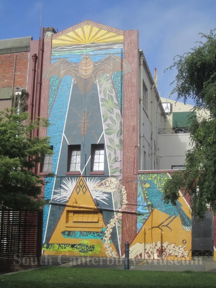 Street art mural, George Street, Timaru