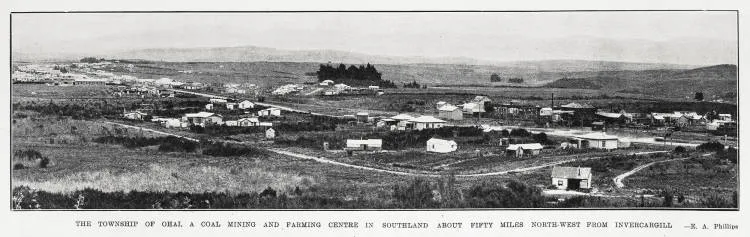 The township of Ohai, a coal mining and farming centre in Southland about fifty miles north-west from Invercargill