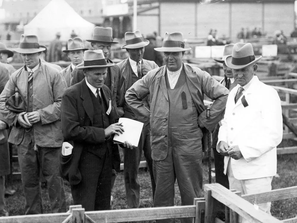 Judging at Canterbury A&P Show Nov. 1930