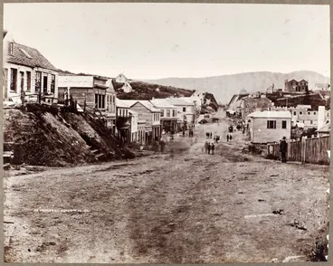 Image: Princes Street, Dunedin in 1861. From the album: Early Dunedin, Meluish - Burton - Muir & Moodie