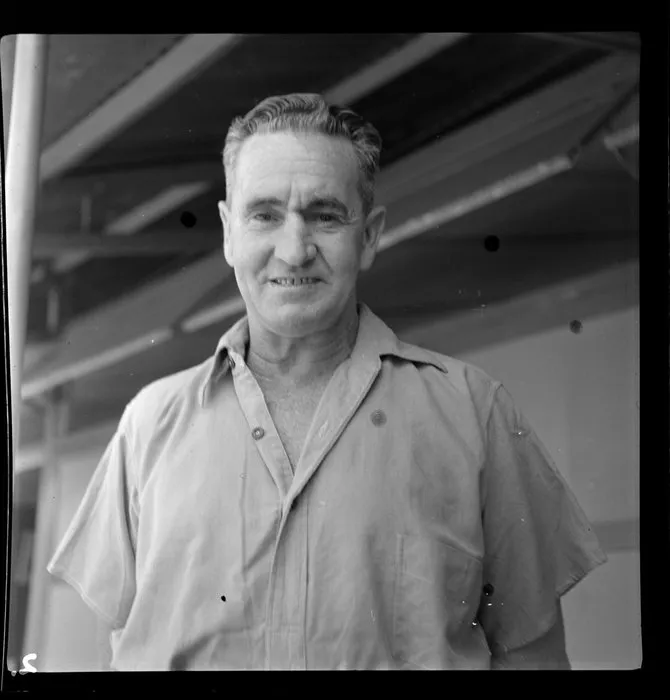 Qantas Empire Airways employee J Smith from Christchurch, at Berrimah, Darwin, Australia