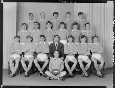 Image: Naenae College, Wellington, 1st XV rugby team of 1965
