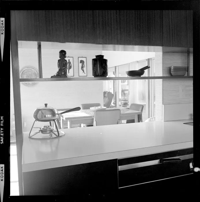 Tuston house, view of dining room from kitchen