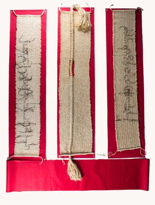 woven installation "scrolls"