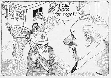 Image: Brockie, Robert Ellison, 1932-: "...not dogs!"