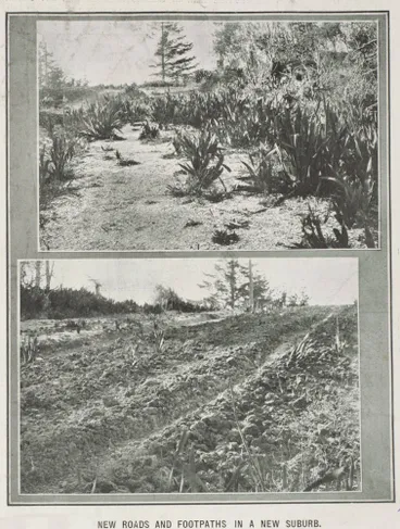 New roads and footpaths in a new suburb Image: New roads and footpaths in a new suburb