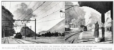 Image: New Zealand's longest electric railway: the terminals of the Otira tunnel under the Southern Alps