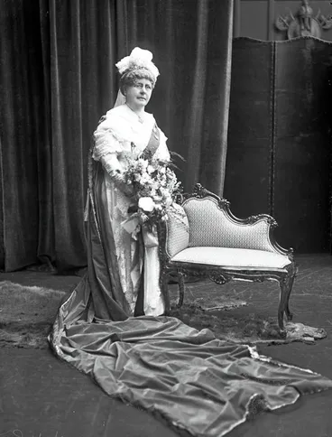 Image: Mrs G.G Stead (Lucie Maria Wilkinson). Portrait. Christchurch, Canterbury, New Zealand