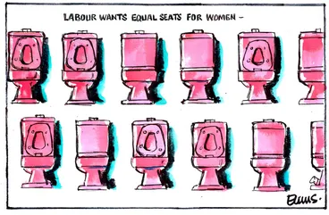 Image: Evans, Malcolm Paul, 1945- :Labour wants equal seats for women. 5 July 2013