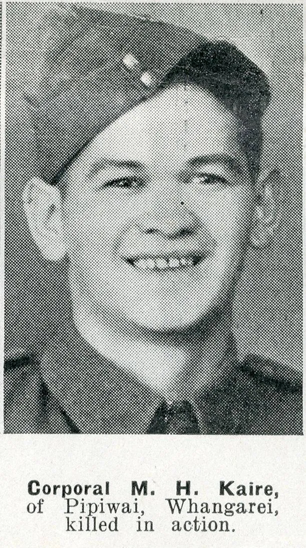 Corporal M. H. Kaire, of Pipiwai, Whangarei, killed in action