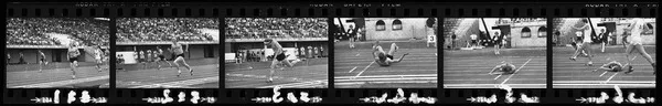 Runner falling over at finish line