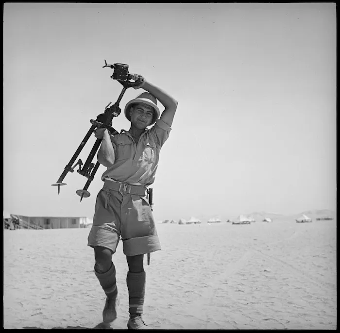 Member of Maori Battalion in training, Egypt