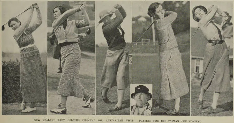 The women golfers selected to represent New Zealand in the Tasman Cup and in the Australian ladies' championship in Sydney