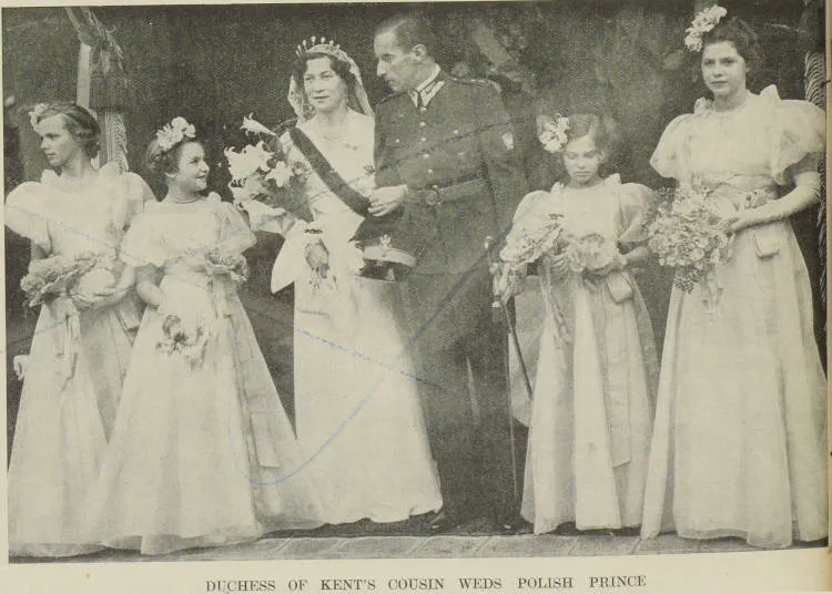 Bridal party of Princess Eugenie and Prince Domenique Rainer Radziwill of Poland in Paris