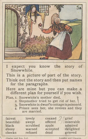Image: Teaching card, Snowwhite