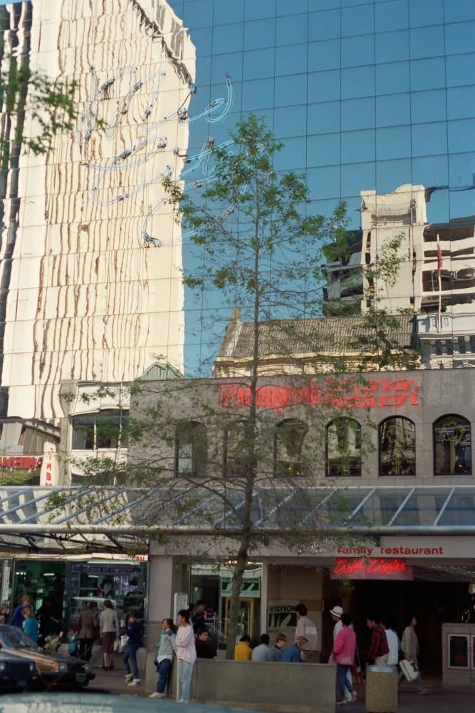 Mid City arcade and cinema, 239 Queen Street, Auckland Central, 1986