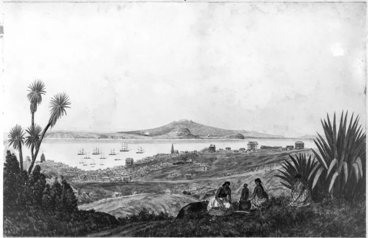 Auckland from City Road, 1862
