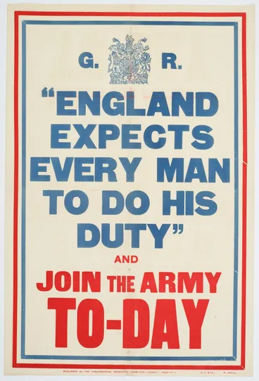Image: Poster, 'England Expects Every Man To Do His Duty'