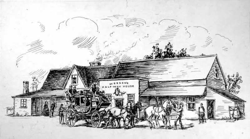 Drawing: Weeden's Half-Way House