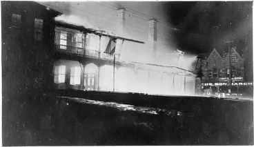 Image: Hamilton Hotel ablaze