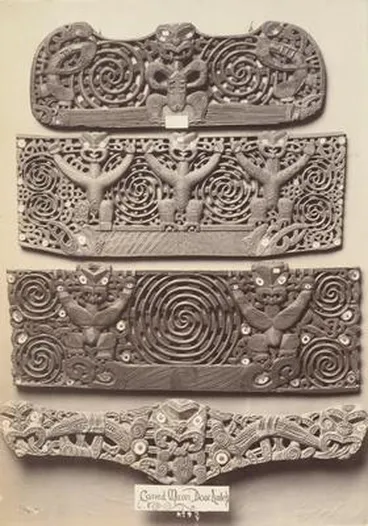 Carved Maori Door Lintels I Image: Carved Maori Door Lintels I