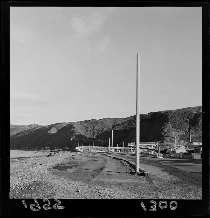 Petone overbridge under construction
