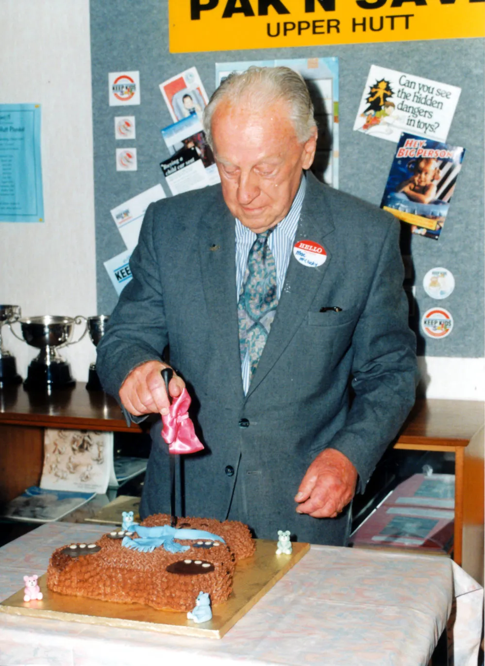 Plunket House opening; oldest living Plunket baby Fred 'Mac' McCluskey, 91, from Khandallah.