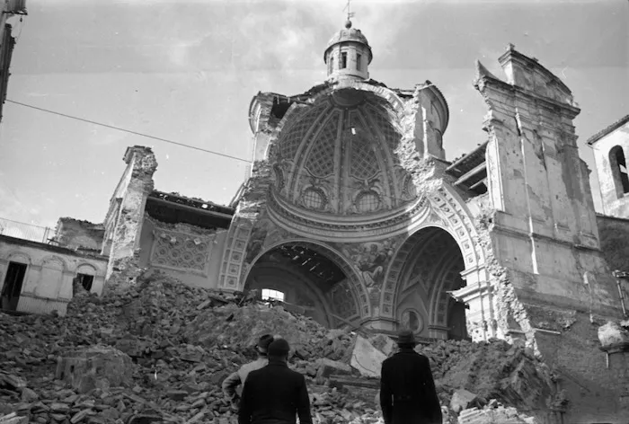 War damaged cathedral in Ortona, Italy