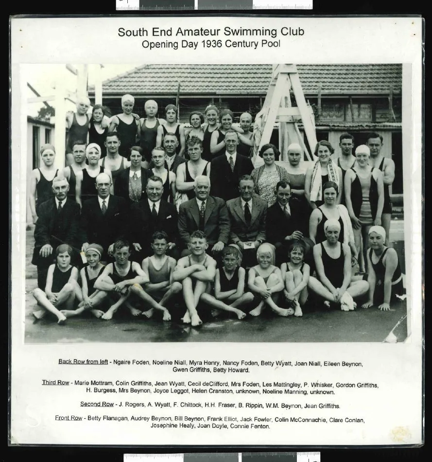 South End Amateur Swimming Club : openign day 1936, Century pool
