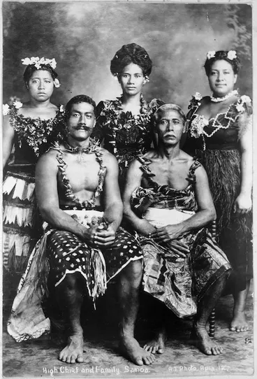 Image: High Chief and family, Samoa