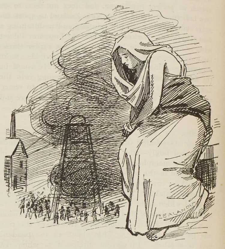 Zealandia watching over the Brunnerton coal mine